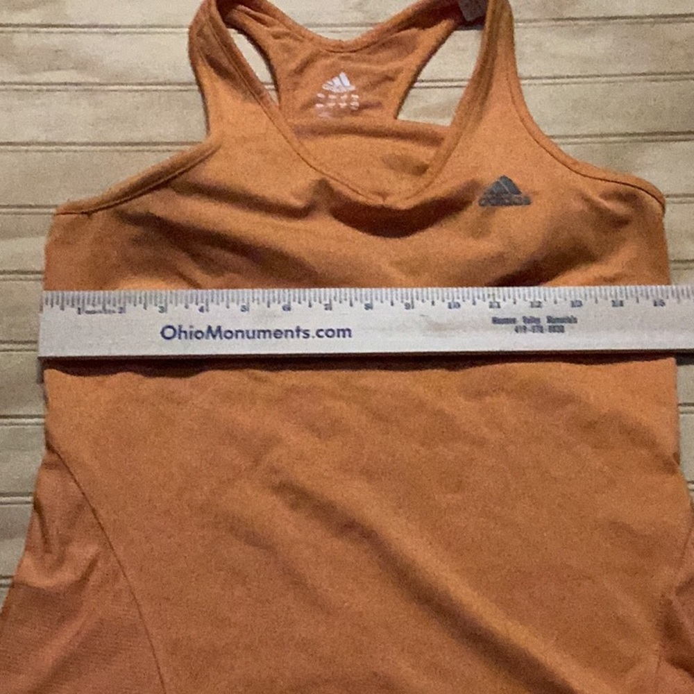 Adidas Climalite Racerback Tank Orange Sz M - Picture 11 of 12